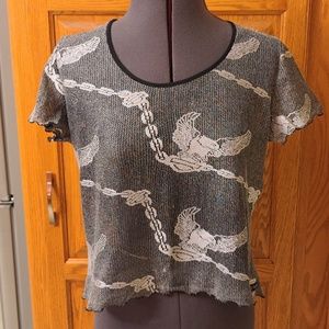 Vintage Harley Davidson Stretch Leather Mesh